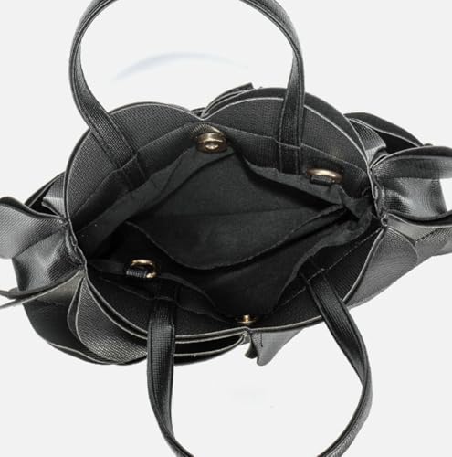 Flower - Shaped Pleated Handbag Unique Design Textured Handheld Crossbody Shoulder Bag Daily Evening Use3