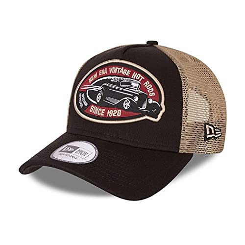 Casquette New Era Hot Rod Black A-Frame avec filet respirant et visière courbe