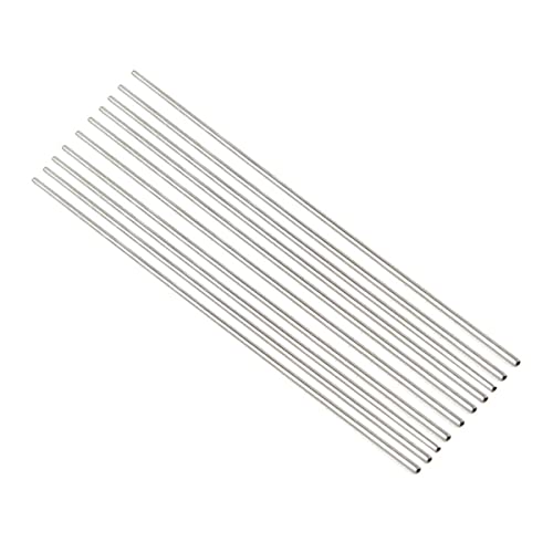 10 tubos rectos de acero inoxidable 304 de diámetro exterior de 0,3 mm x 0,1 mm de diámetro interior, tubo capilar de acero inoxidable de 250 mm de longitud