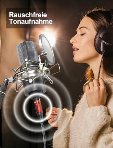 SOUNDFAM XLR Mikrofonkabel 2m | Vergoldete XLR-Stecker (24K) | Doppelt Abgeschirmt mit 99,99% OFC | Studio, Bühne, Podcast, Live-Streaming