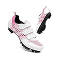 ENEN Scarpe MTB Uomo, Scarpe da Ciclismo Uomo, Scarpe Spinning Donna, Scarpe MTB SPD, Graffiti Scarpe Mountain Bike Compatibili con Pedali SPD 2 Bulloni con Tacchette, Scarpe Bici