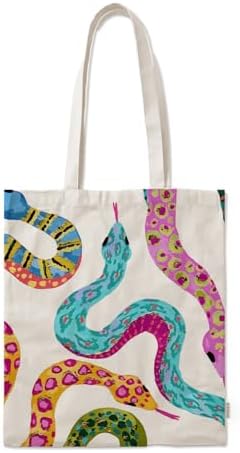 Canvas Tote Bag for Women, Reusable Cloth Cotton Totes Shoulder Bag Aesthetic Casual Bag with Inner Pocket