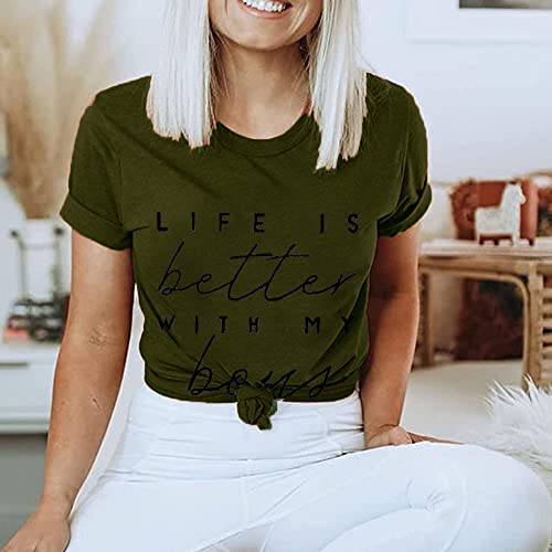 Life-is-Better-with-My-Boys-Women-Funny-Mom-Gift-Shirts-Graphic-Summer-Short-Athletic-Casual-Workout-Tops