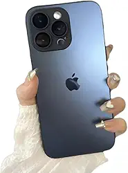 Capa Premium de Vidro Fosco Cromado para iPhone, Compatível com Modelos 11 até 16 Pro Max com tenologia MagNetica (Black Titanium, 15 PRO MAX)