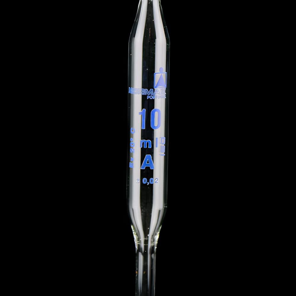 NORMAX Pipeta aforada CLASE A 1 aforo graduación en AZUL (10ml)