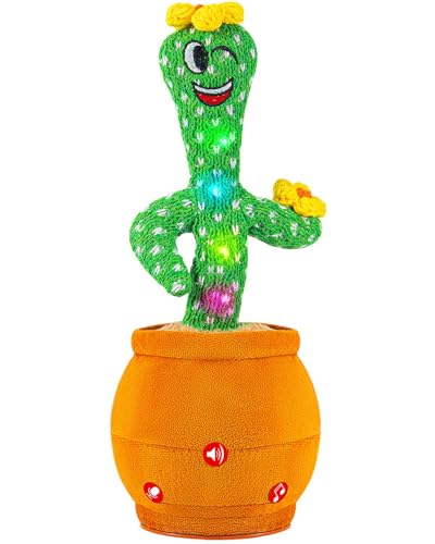 Image of LGOUYGG Cactus Baby Toys Boy Girl Gifts, Talking Singing Mimicking Recording Light Up, Infant Babies Toddler Kids Interactive Musical Toy, Sing English Songs and Repeat What You Say
