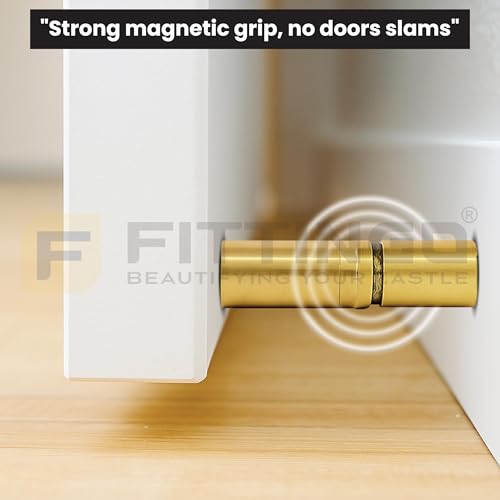 Image of 3 Inch Door Stopper Pipe Magnetic /Stopper for Main Door /Stainless Steel Heavy Duty Magnet Door Stops /Door Back Stopper for Home /Office /Hotels (Pack of 1) - Antique Finish-| 3 Years Warranty |