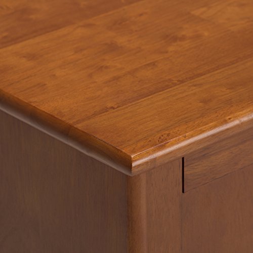 Simpli Home Draper SOLID WOOD Universal TV Media Stand, 60 inch Wide, Modern Industrial, Living Room Entertainment Center, Shelves, Cabinets, for Flat Screen TVs up to 70", Teak Brown - Thumbnail 5