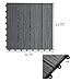 Interlocking Deck Tiles 11 Pack,11.8 x 11.8 Outdoor Flooring for Patio,Waterproof Interlocking Flooring Tiles 10 Sq. Ft.Composite Deck Flooring Pavers for Outdoor & Indoor,Tools Free Assembly,Grey