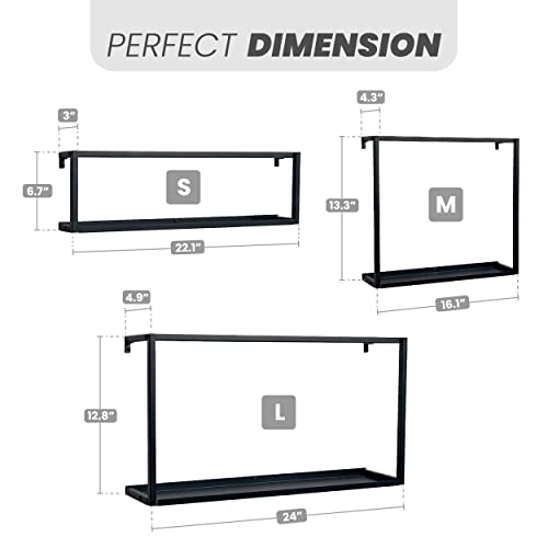 3 Tiered Wall Shelf – Floating Shelf Wall Mounted For Living Room, Bedroom, Bathroom, Kitchen – Wall Display Bookshelf - Storage Rack For Organization And Scandinavian Décor (Modern) #TOP2