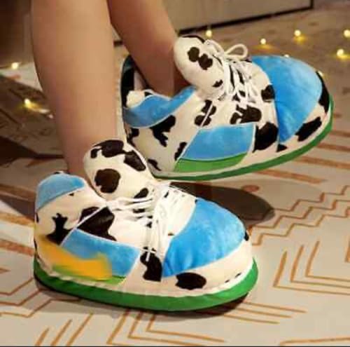 Image of Warm Furry Sneakers Slipper Comfy House Shoes Winter Plush Fuzzy Slipper Shoes For Women Men One Size Fits Most Fluffy Slides For Indoor Outdoor Bigfoot Gifts Houseshoes