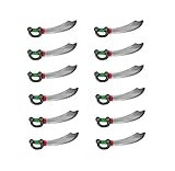 12 x Aufblasbarer Piratensäbel 70cm - ideal für Kinder, Partys, Junggesellenabscheide oder Fasching!