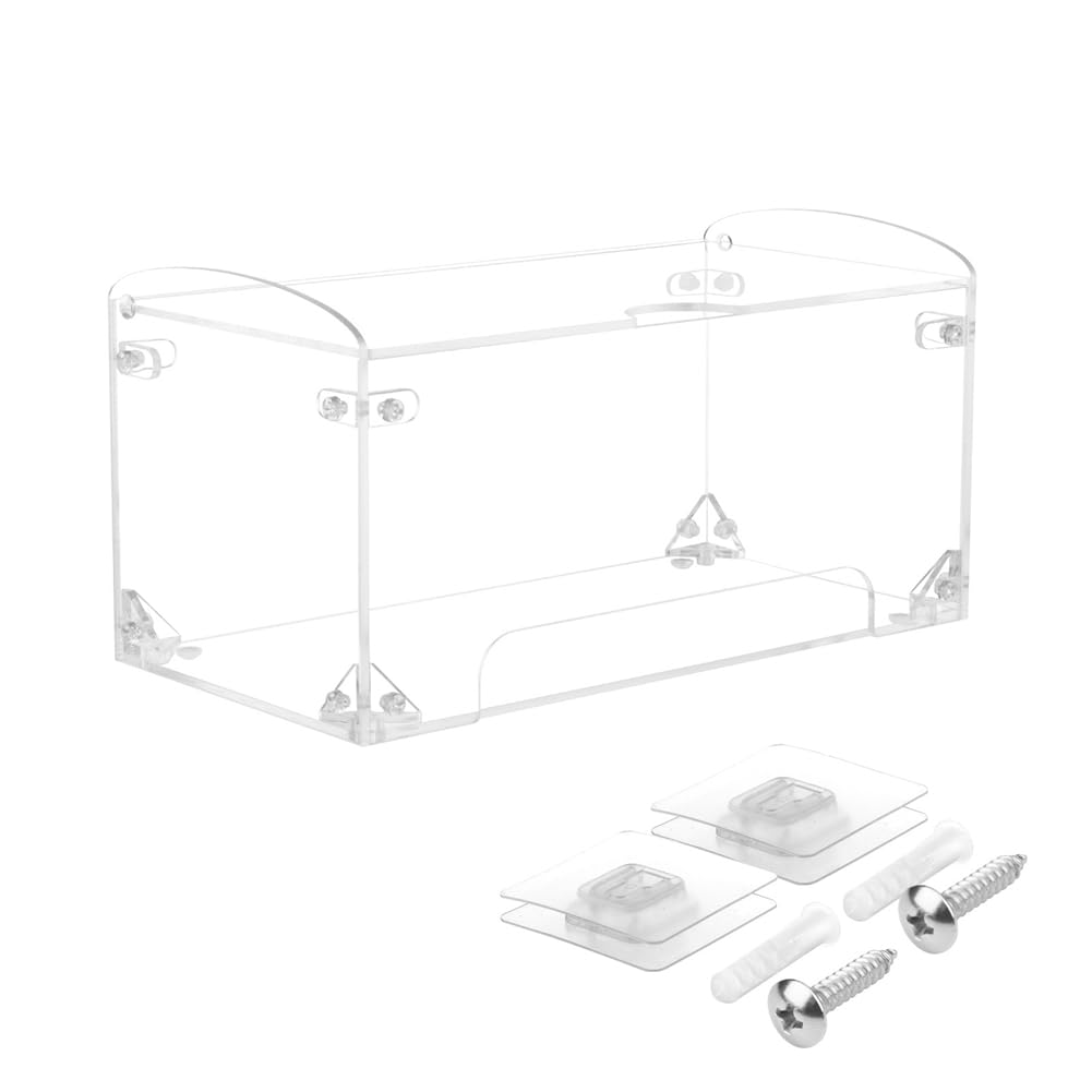 Hndhbfgrt Trash Bag Organizer Dispenser, Acrylic Garbage Bag Holder Dispenser, Trash Bag Roll Dispenser for Wall Mount