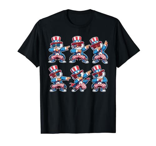 4th Of July Dabbing Uncle Sam American Flag Patriotic T-Shirt