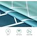 VIS'V Modern Geometric Shower Curtain - Water Resistant Fabric with 12 Hooks for Bathroom - Standard Size 72 x 72 Inch - Blue and White