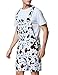 Zhangyan Men's Cow Print Cute Overalls Shorts Fashion Comfy Denim Stretch Bib Jumpsuits(cow xl)