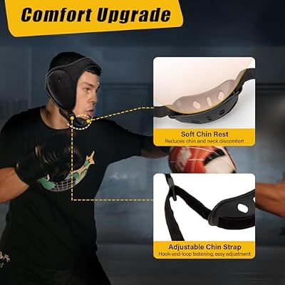Trymaker Wrestling Headgear, Head Gear with Chin Cup, Sorf Ear Guard for Men, MMA, Jiu-Jitsu (for Users Aged 12+)
