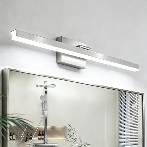 Image of IZORRO Modern Bathroom Vanity Light 32 inch, Rotatable, 24W Dimmable Led Bathroom Light Fixture Over Mirror, Chrome Vanity Light Bar (Cool White 6000K)