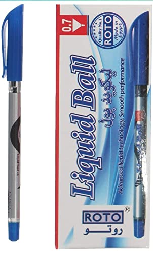 Roto liquid ball ballpoint pen, 0.7 mm, blue - pack of 12