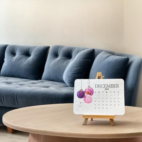 YUHATRG Calendário de sementes plantáveis 2025 de janeiro a dezembro, planejador mensal, agenda e or