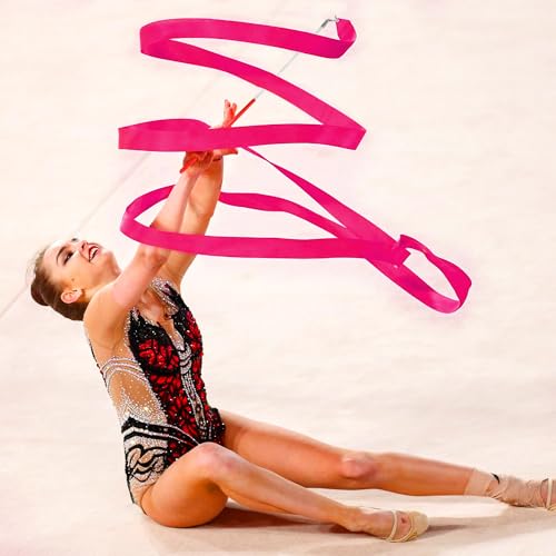 10 peças de fitas de dança, varinha dançarina de fita, 10 cores fitas de ginástica rítmica sedas arc