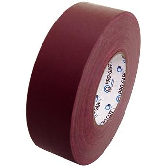 Pro Gaff Gaffers Tape 1 and 2 inch Widths, 17 Colors Available, 2 inch, Burgundy