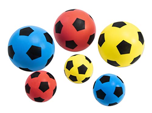 Betzold Softbälle-Set 3 Stück - Soft-Fußball Schaumstoffball