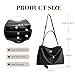 hedexe Genuine Leather Tote Bag for Women: Soft Leather Shoulder Handbags for Ladies - Large Satchel Purse for Travel Work(Black)