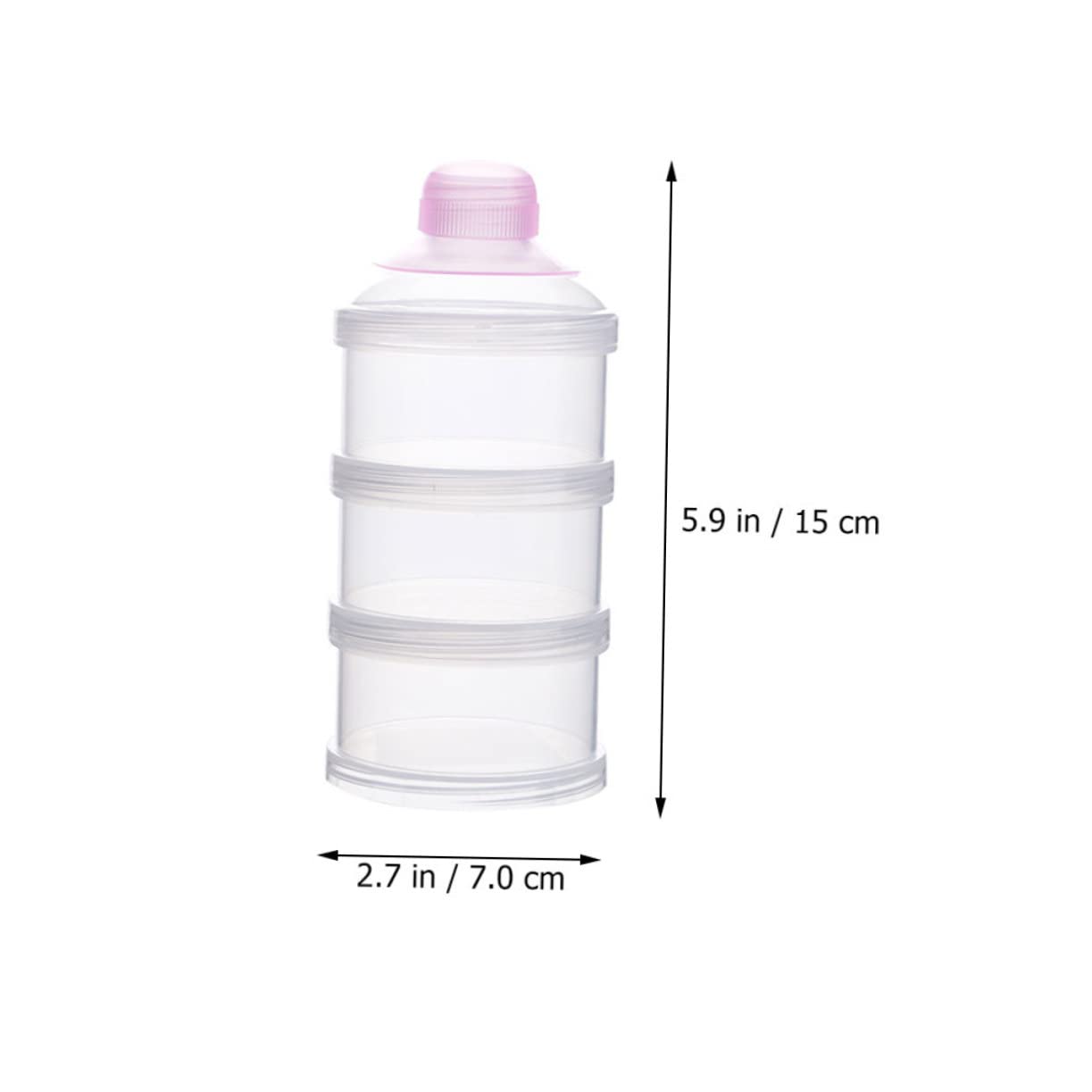 3Pcs Stackable Milk Powder Box Compartments Portable Snack Container for Food Organization Durable Easy to Clean for Milk Powder Snacks and More