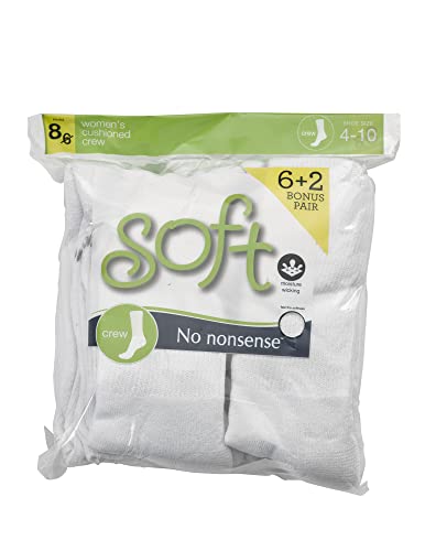 No Nonsense womens Cushion Crew Sock 8 Pair Pack2