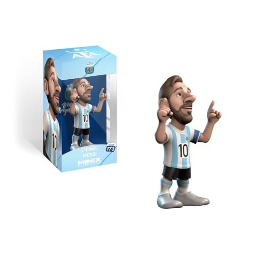 MINIX MN11735 Figura de Messi, Selección Argentina, Coleccionables de 12 cm para Exhibición, Idea de Regalo para Niños y Adultos, Fans de Fútbol, Multicolor
