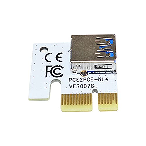 enshishihaizhihangdianzishangwuyouxiangongsi Mining PCI Express Adapter PCIe 1X to 16X Graphics Card Extender Card White