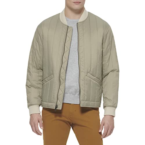 Image of DOCKERS Men's Channel Quilted Open Bottom Bomber Jacket