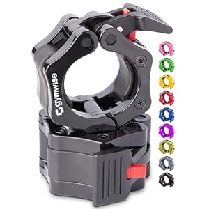 Gymwise Olympic Barbell Clips | Pair of 2″ Barbell Collars | Premium & Heavy-Duty Clamps | Ideal for Weightlifting & Crossfit | Pro-Grade Performance