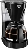Melitta Easy Filter Kaffeebereiter mit Glaskanne, Fassungsvermögen 10 Tassen (125 ml), Schwarz