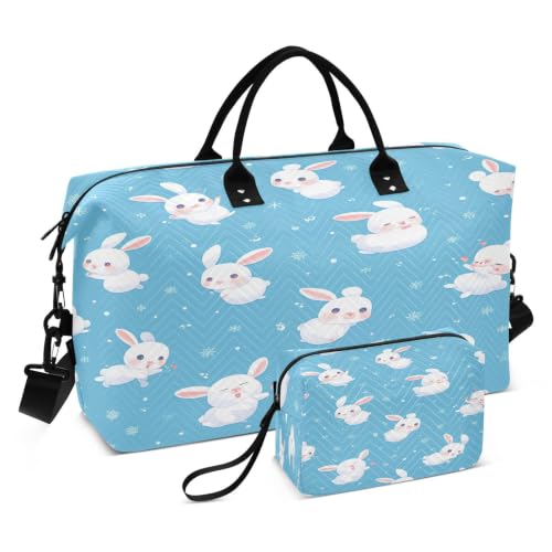 Sac de natation lapin pour voyage et plage avec pochette fille