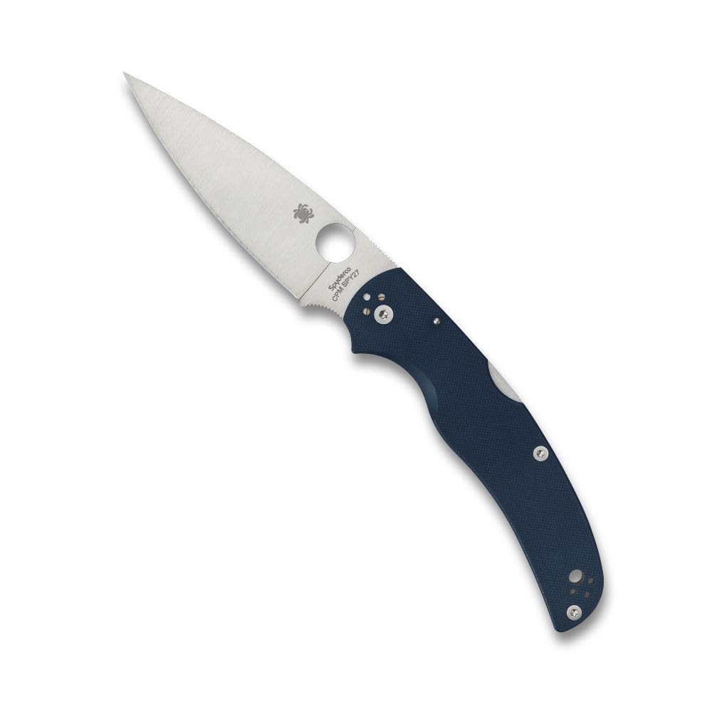 Spyderco Native Chief Lightweight Knife with CPM SPY27 Steel Blade - Blue and G-10 Handle - PlainEdge - C244GPCBL