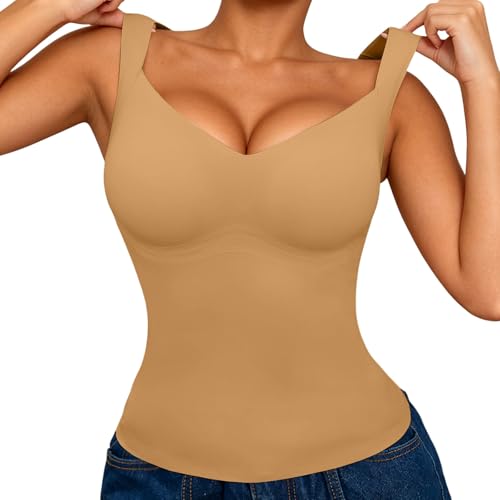 Genérico Camiseta Moldeadora de Alta Compresión para Corregir Postura y Reducir Silueta Body Superior con Soporte Efectivo para Uso Diario (Gold, L)