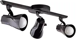 Luminária de Teto Spot Sobrepor Trilho Direcionável Octa 3 Lâmpadas Quarto sala Cozinha Praia Litoral E27 Bivolt (Preto)