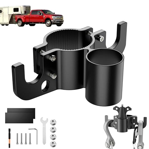 2026 NEW Aluminum Trailer Chain Holder Heavy Duty Towing Chain Organizer with 7-Way RV Plug Holder Cover Camper Trailer Towing Accessories-1PCS Set
