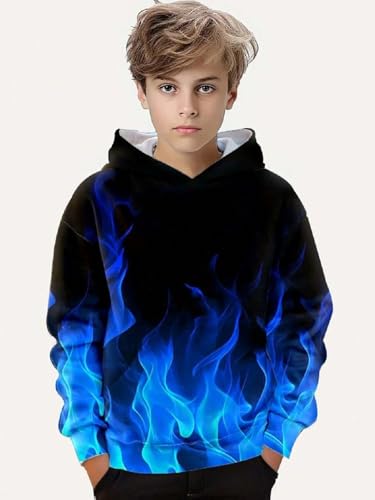 Image of Boys Humour and Comic Printed Long Sleeves Sweatshirt, Cotton Blend, Hooded Neck