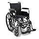 Mobiclinic®, Rollstuhl faltbar, S220, Schnellspanner-rollen auf knopfdruck, Europäische marke, Sitzbreite 40 cm, Klappbare fußstütze und armlehnen, Bremshebel, Für behinderte, Stabil
