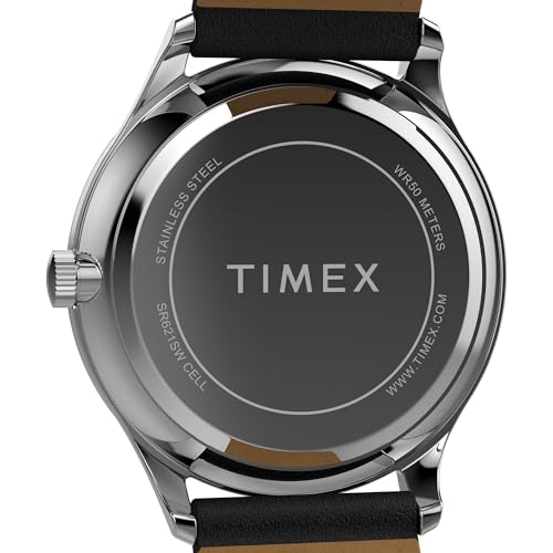 Image of Timex Men's Modern Easy Reader 40mm Watch - Black Strap White Dial Silver-Tone Case