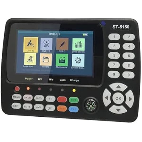 ST5150 DVB-S2/T2/C Finder Miernik sygnału satelitarnego z wyświetlaczem LCD Cyfrowy odbiornik TV Satfinder Do instalacji antenowej
