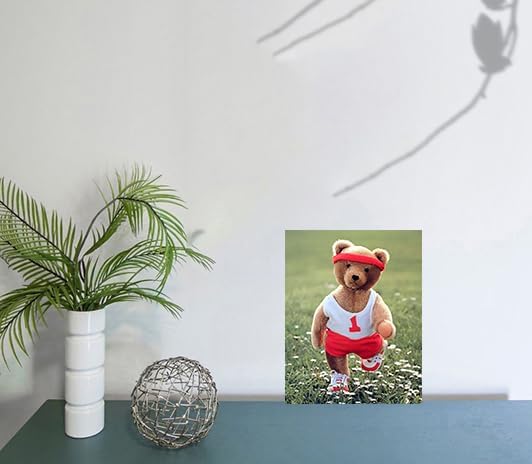 Impact Posters Gallery Wall Decor Stuffed Cute Teddy Bear Jogging Girls Kids Room Art Print Poster (16x20) image 3