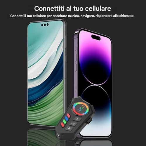 Communication pour casques de moto et écouteurs lumineux pour le plein air