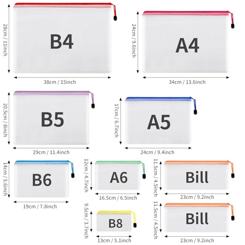 EOOUT 30pcs Mesh Zipper Pouch Set