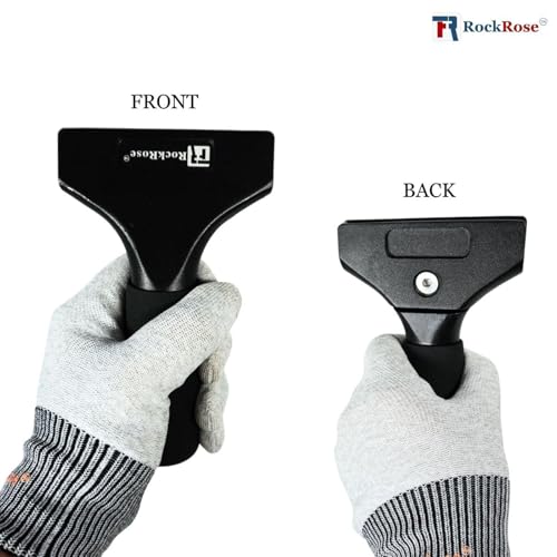 Image of RockRose Elite 6 inch Cast Aluminum Squeegee - Sturdy, Long-Handle Anti-Slip Grip Precision Blade Change with Allen Wrench Professional Window Tint Application Tool-1 Unit