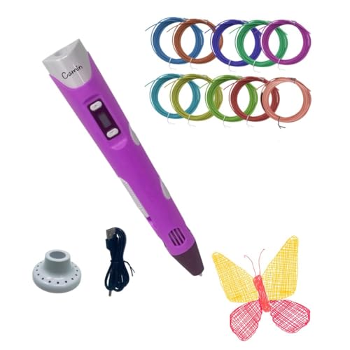 Image of Camin 3D Pen, 3D Printing Pen for Kids, USB Powered 3D Pen for Kids (Pink, 10 PLA)