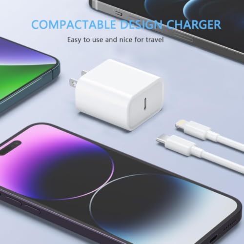 Image of for iPhone Charger Fast Charging, 3Pack USB C Charger Block with Cable Cord | USB C to Lightning Type C Fast Charging Block Compatible with iPhone 14 Pro Max /14 Plus /13 /13 Mini /12 /11 /XS Max /XR /X /8 /7 /SE